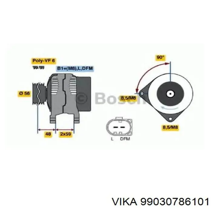 Купить 99030786101 Vika Генератор