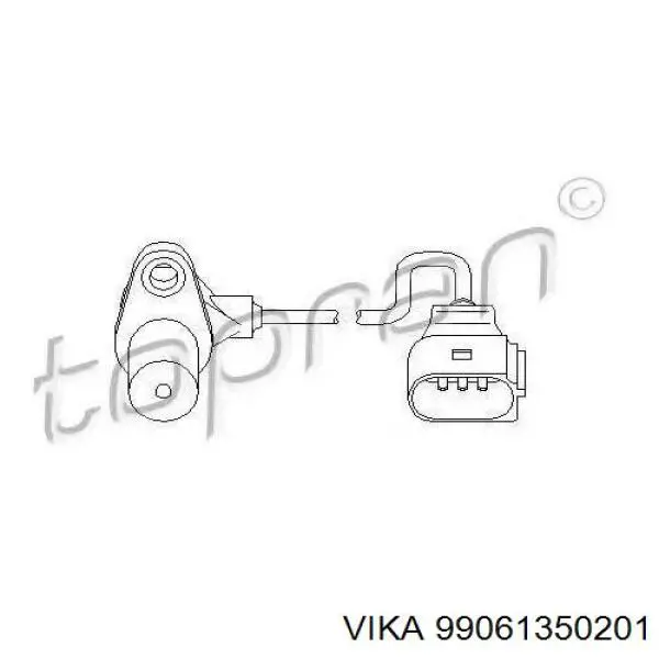 Датчик положення (оборотів) коленвалу 99061350201 Vika