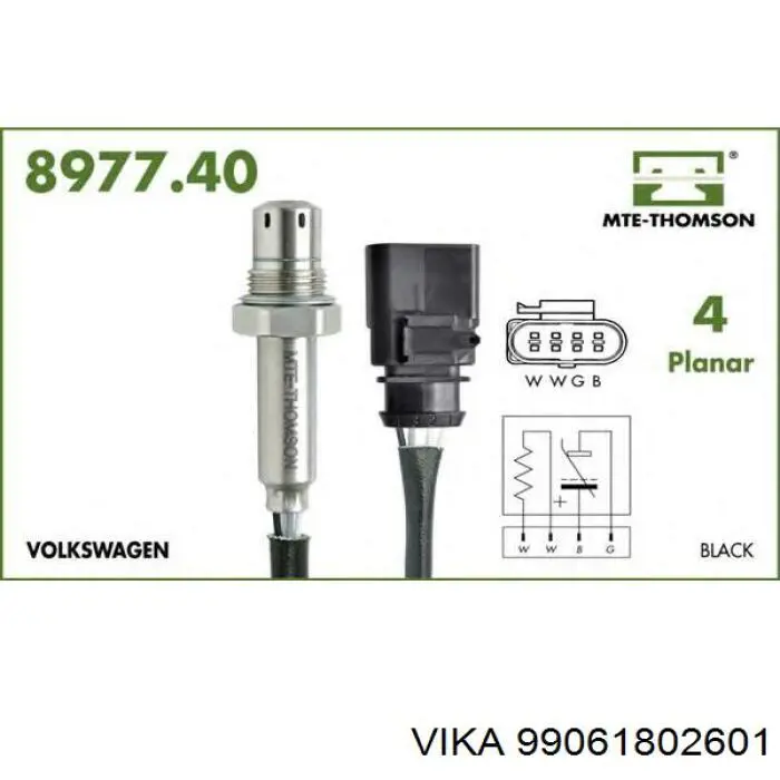 V10760009 Vemo лямбда-зонд, датчик кислорода до катализатора