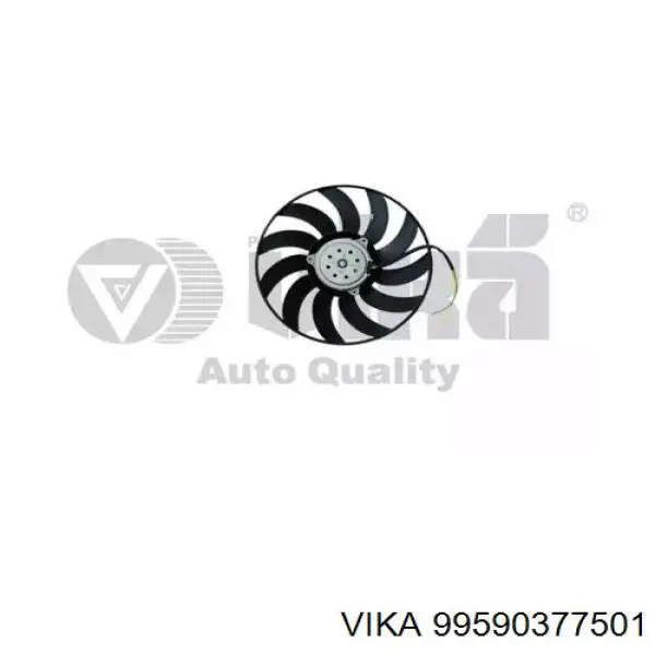 Вентилятор (крыльчатка) радиатора охлаждения левый Vika 99590377501