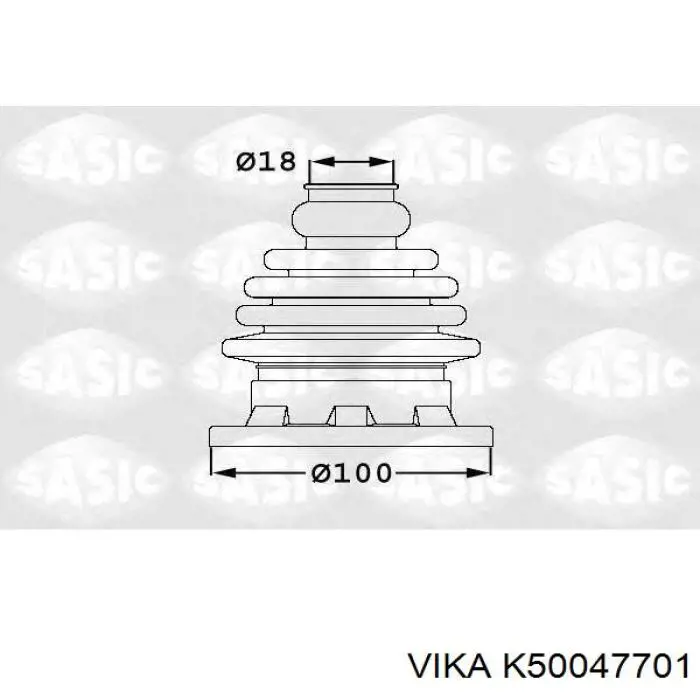 Купить K50047701 Vika Пыльник гранаты внутренний, передней полуоси