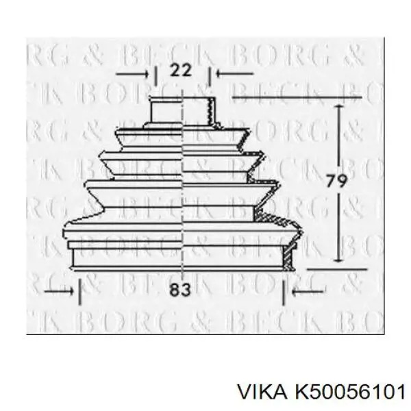 Чехол шруса Vika K50056101 цена, от 6.74 USD