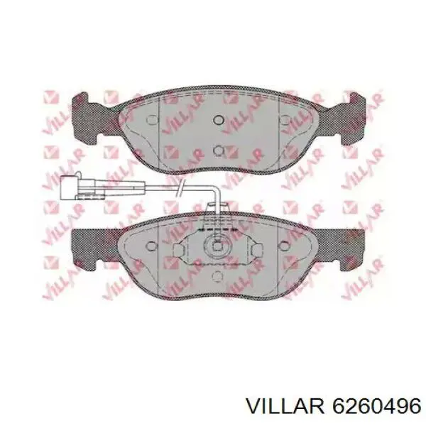 Передние тормозные колодки 6260496 Villar