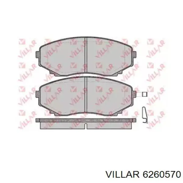 Передние тормозные колодки 6260570 Villar