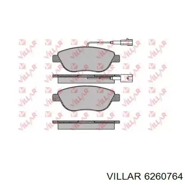 Передние тормозные колодки 6260764 Villar