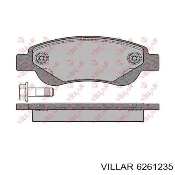 Передние тормозные колодки 6261235 Villar