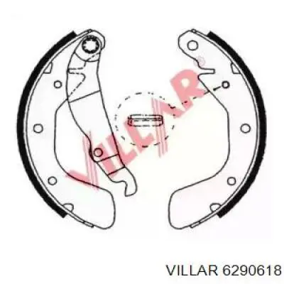 Задние барабанные колодки 6290618 Villar