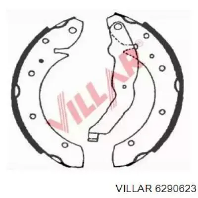 Задние барабанные колодки 6290623 Villar