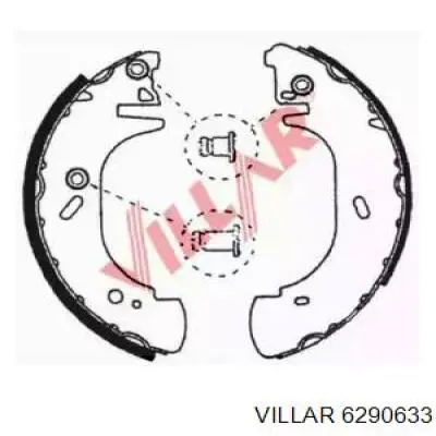 Задние барабанные колодки 6290633 Villar