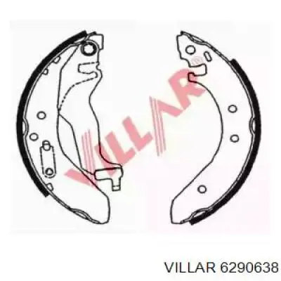 Задние барабанные колодки 6290638 Villar