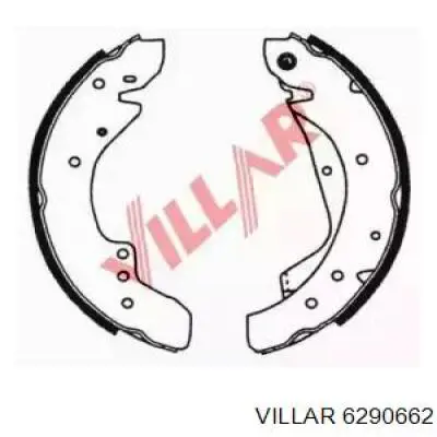 Задние барабанные колодки 6290662 Villar