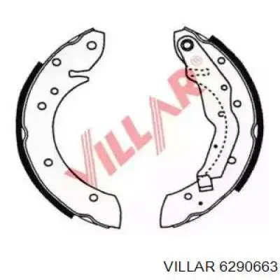 Задние барабанные колодки 6290663 Villar