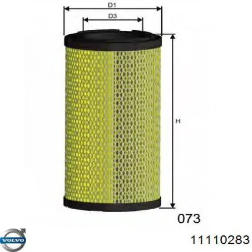 Элемент воздушного фильтра Volvo 11110283 цена, от 26.70 USD