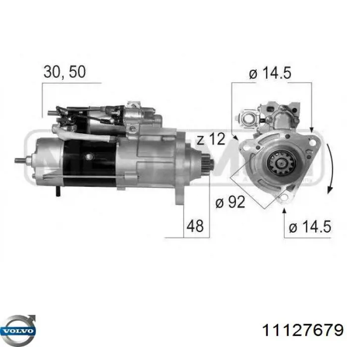 Стартер 11127679 Volvo