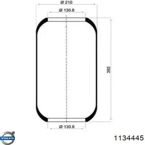 Пневмоподушка (пневморессора) моста 1134445 Volvo