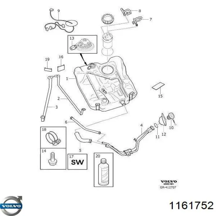 Жидкость для чистки сажекоптевых фильтров 1161752 Volvo