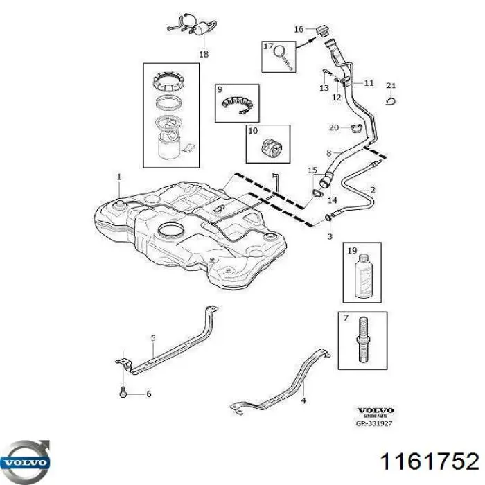 1161752 Volvo Жидкость для сажекоптевых фильтров