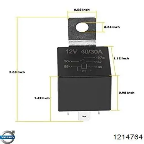 Автомобильные реле поворотов Volvo 1214764 цена, от 2.94 USD