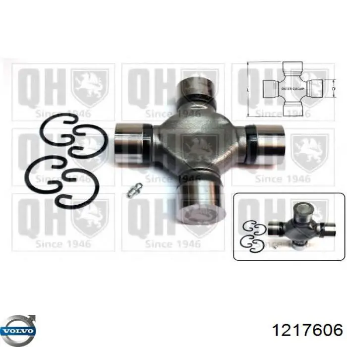 Крестовина карданного вала на Volvo 240  P242, P244