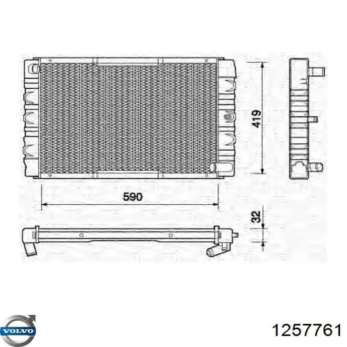 Радиатор 1257760 Volvo