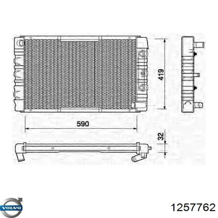 Радиатор 1328762 Volvo