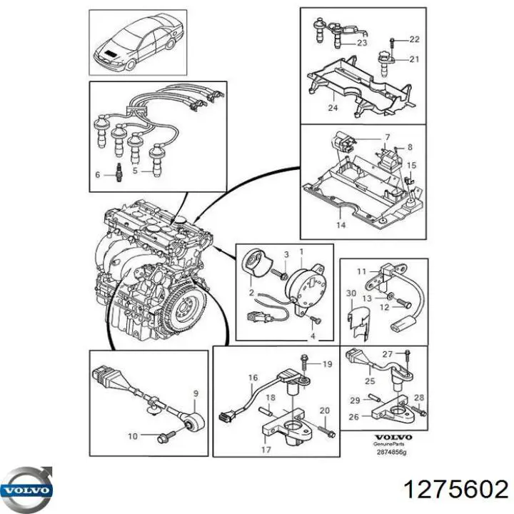 Купить 1275602 Volvo Катушка зажигания