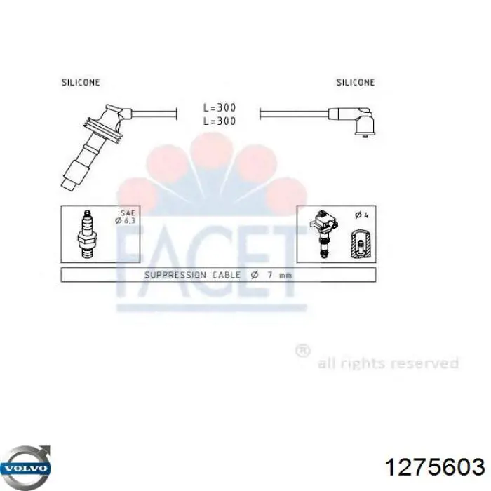 Высоковольтные провода 1275603 Volvo