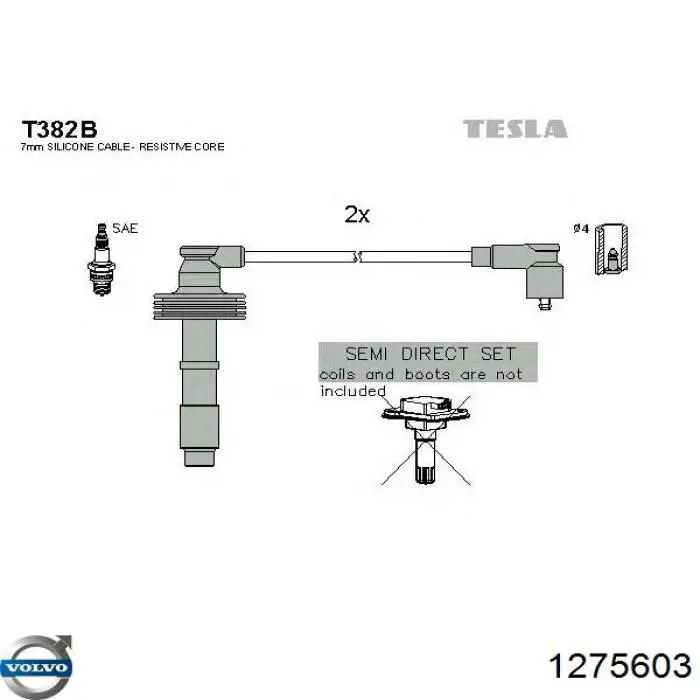 Высоковольтные провода 1275603 Volvo
