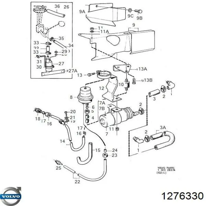Магистральный бензонасос 1276330 Volvo