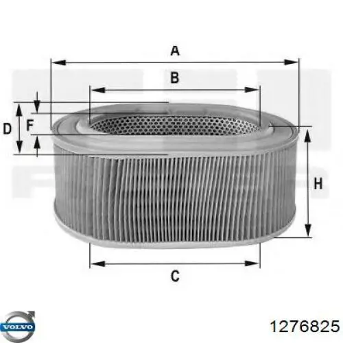 Воздушный фильтр 1276825 Volvo