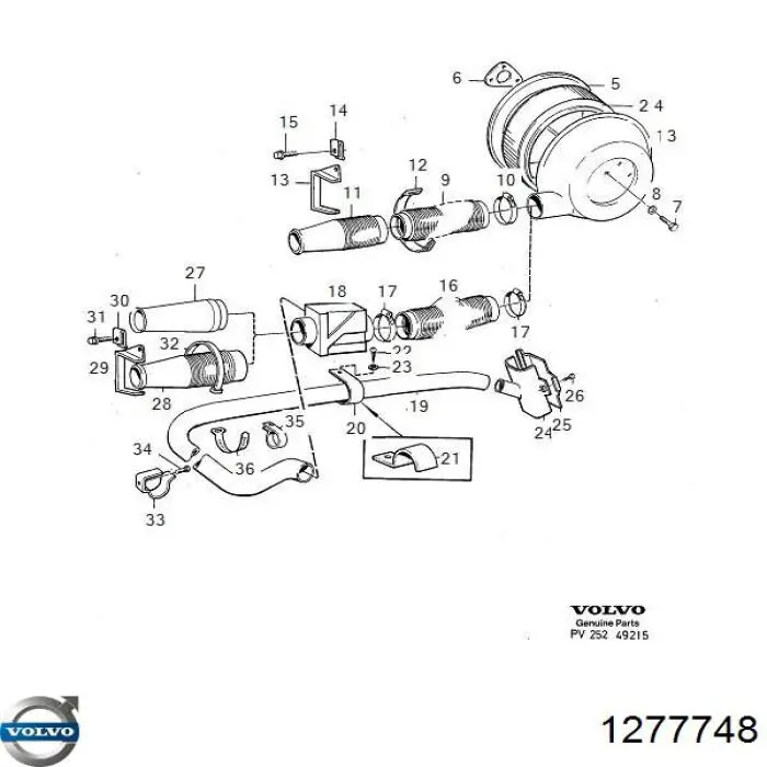 Воздушный фильтр 463279 Volvo