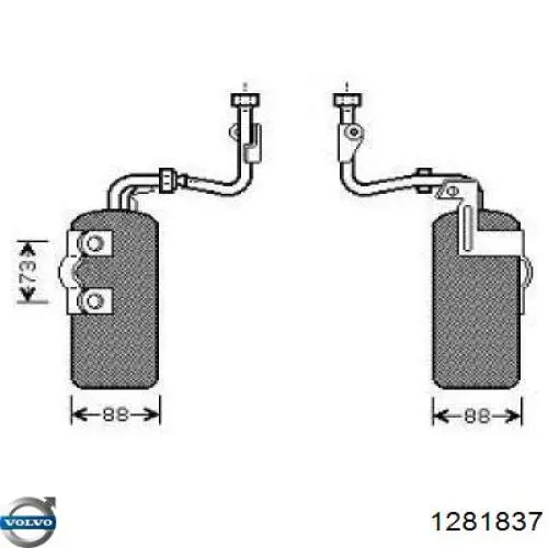 Осушитель кондиционера 1281837 Volvo