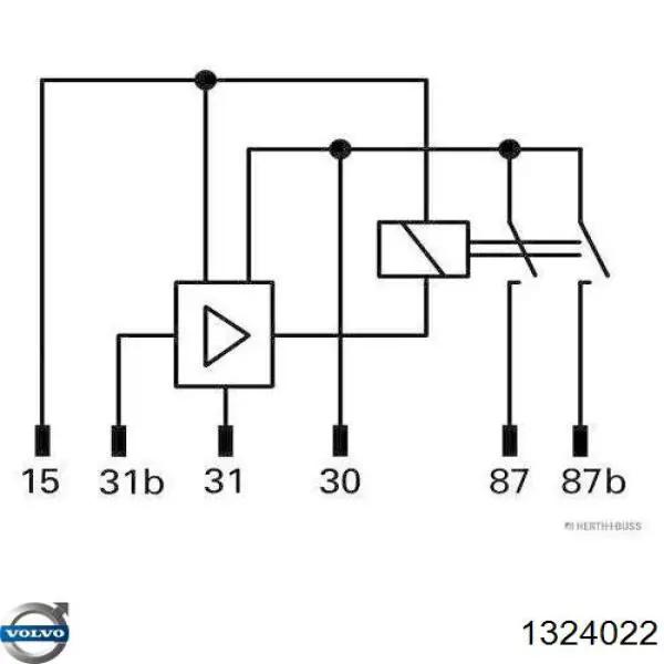 Реле электробензонасоса на Volvo 240 P242, P244