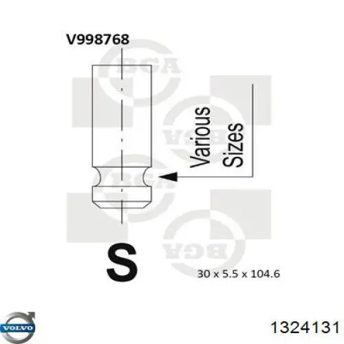 Клапан выпускной Mazda LF0212121B