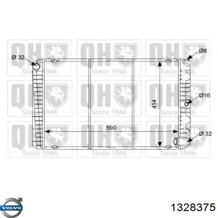 1328375 Volvo Радиатор основной
