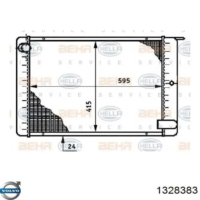 Радиатор 1328383 Volvo