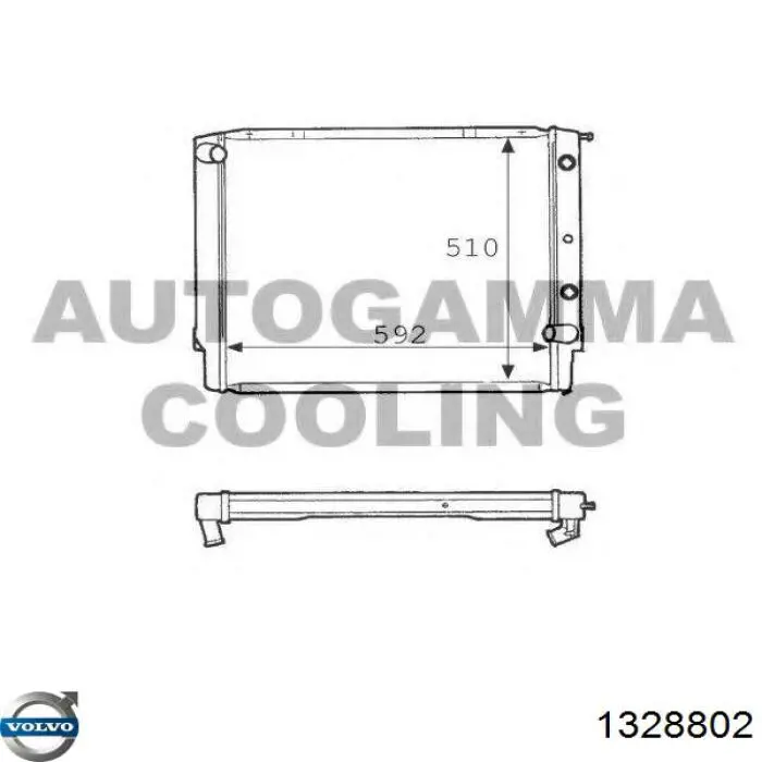 Радиатор 1328802 Volvo