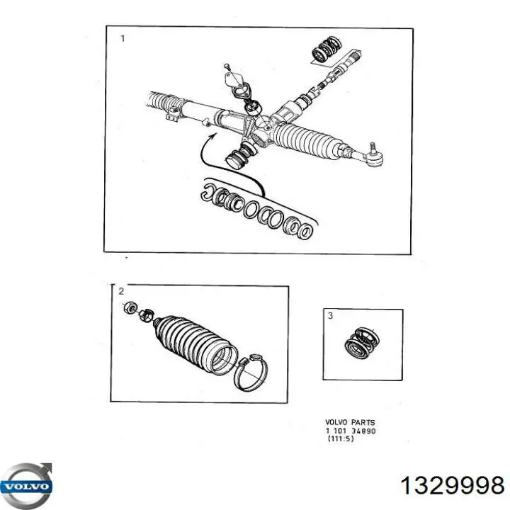 Рулевая рейка 1329998 Volvo