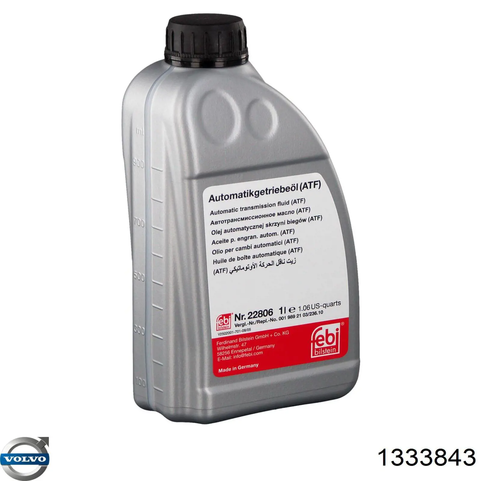 Масло трансмиссионное Volvo 1333843 цена, от 12.94 USD