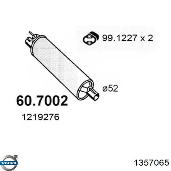 Выхлоп задний Volvo 1357065 цена, от 44.99 USD