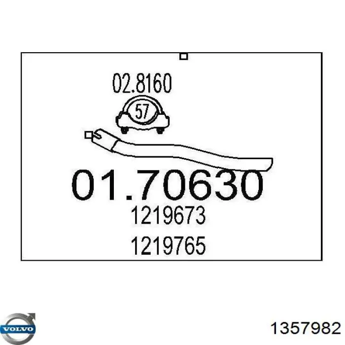 Купить 1357982 Volvo Глушитель задний