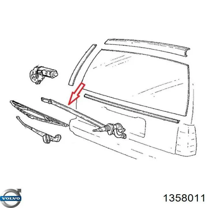 Стеклоочиститель двери задка Volvo 740 седан (744) (1983 - 1992) цена, от 69.33 USD