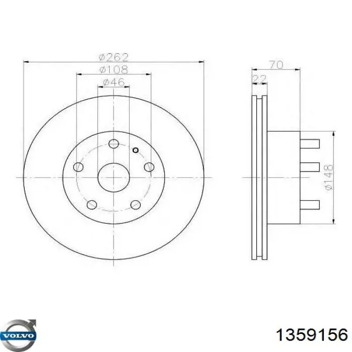 Купить 1359156 Volvo Ротор тормозной