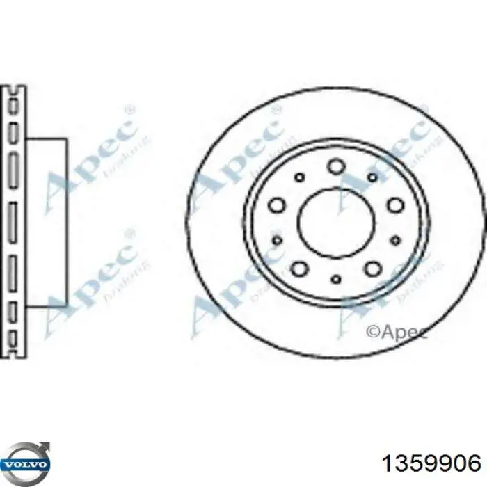 1359906 Volvo диск тормозной передний