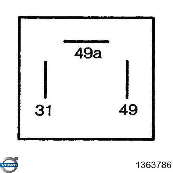 Реле указателей поворотов 1363786 Volvo