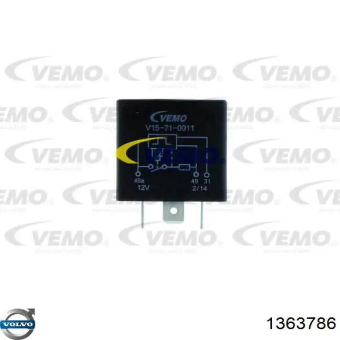 Купить 1363786 Volvo Реле