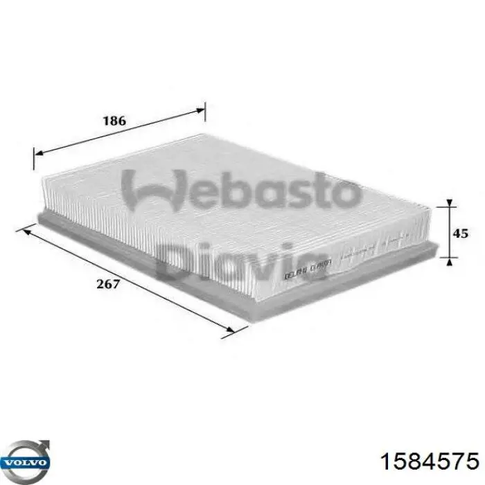 Фильтр воздушный отопителя Volvo 1584575 цена, от 3.22 USD