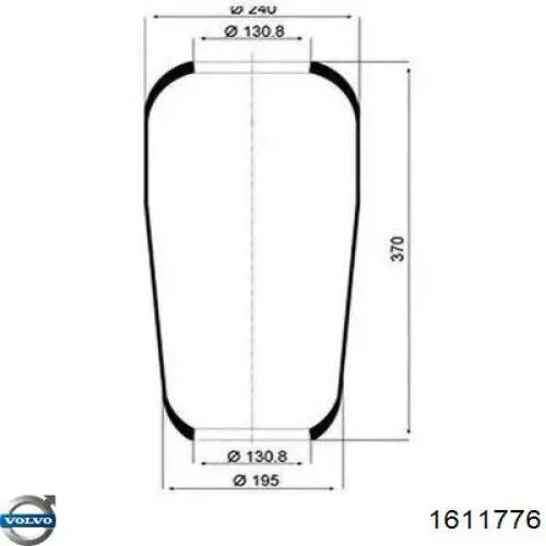Рессора пневматической подвески Volvo 1611776 цена, от 17.71 USD