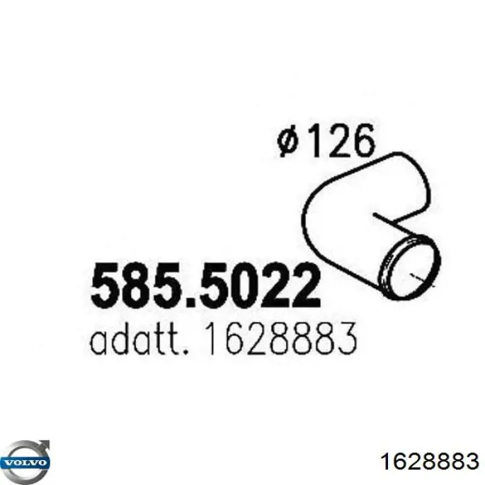 1628883 Volvo Выхлопная труба