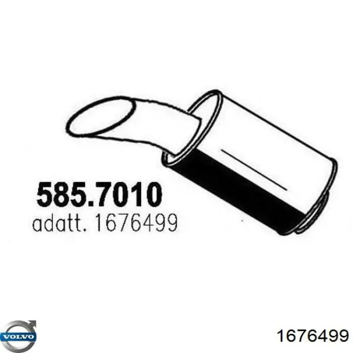 Выхлоп задний Volvo 1676499 цена, от 137.77 USD